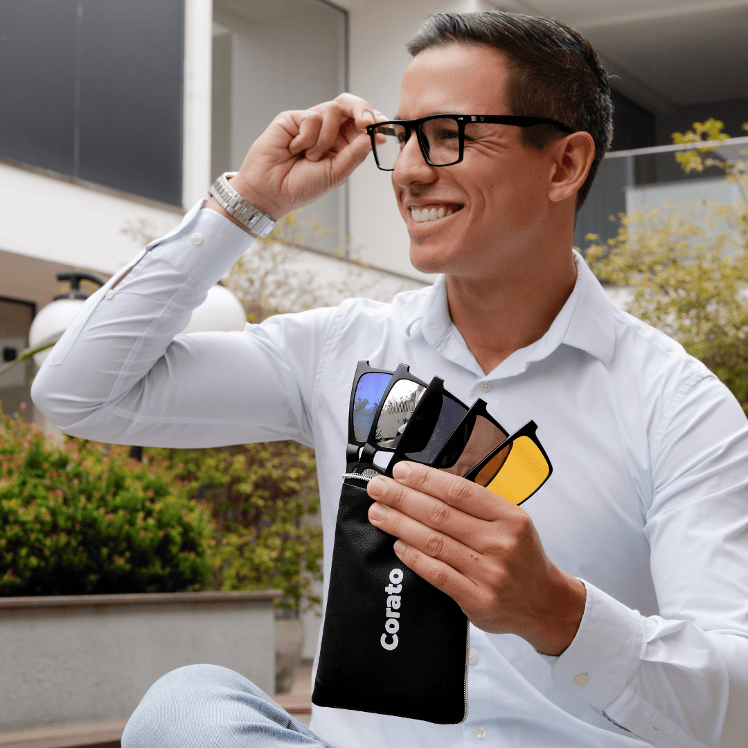6-in-1 Clip-On Glasses Multi Lenses + Free Case