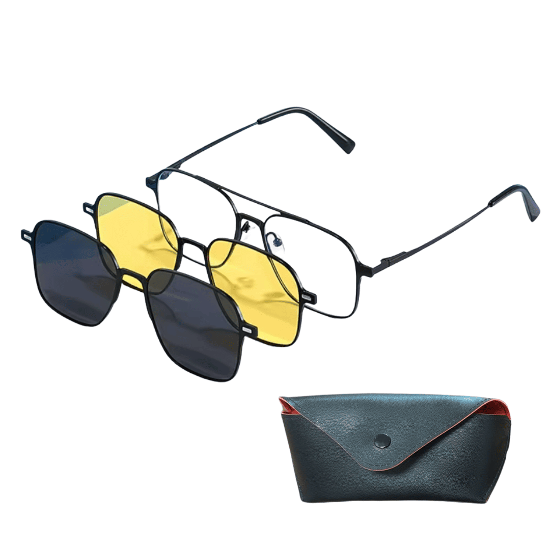 3-in-1 Clip-On Glasses – Multi Lenses