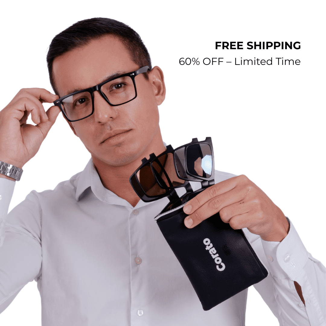 6-in-1 Clip-On Glasses Multi Lenses + Free Case
