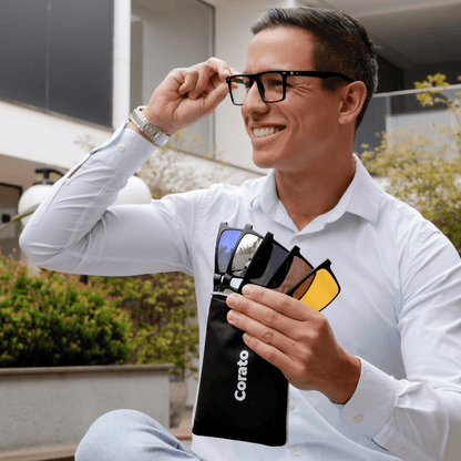 6-in-1 Clip-On Glasses Multi Lenses + Free Case