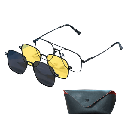 3-in-1 Clip-On Glasses – Multi Lenses