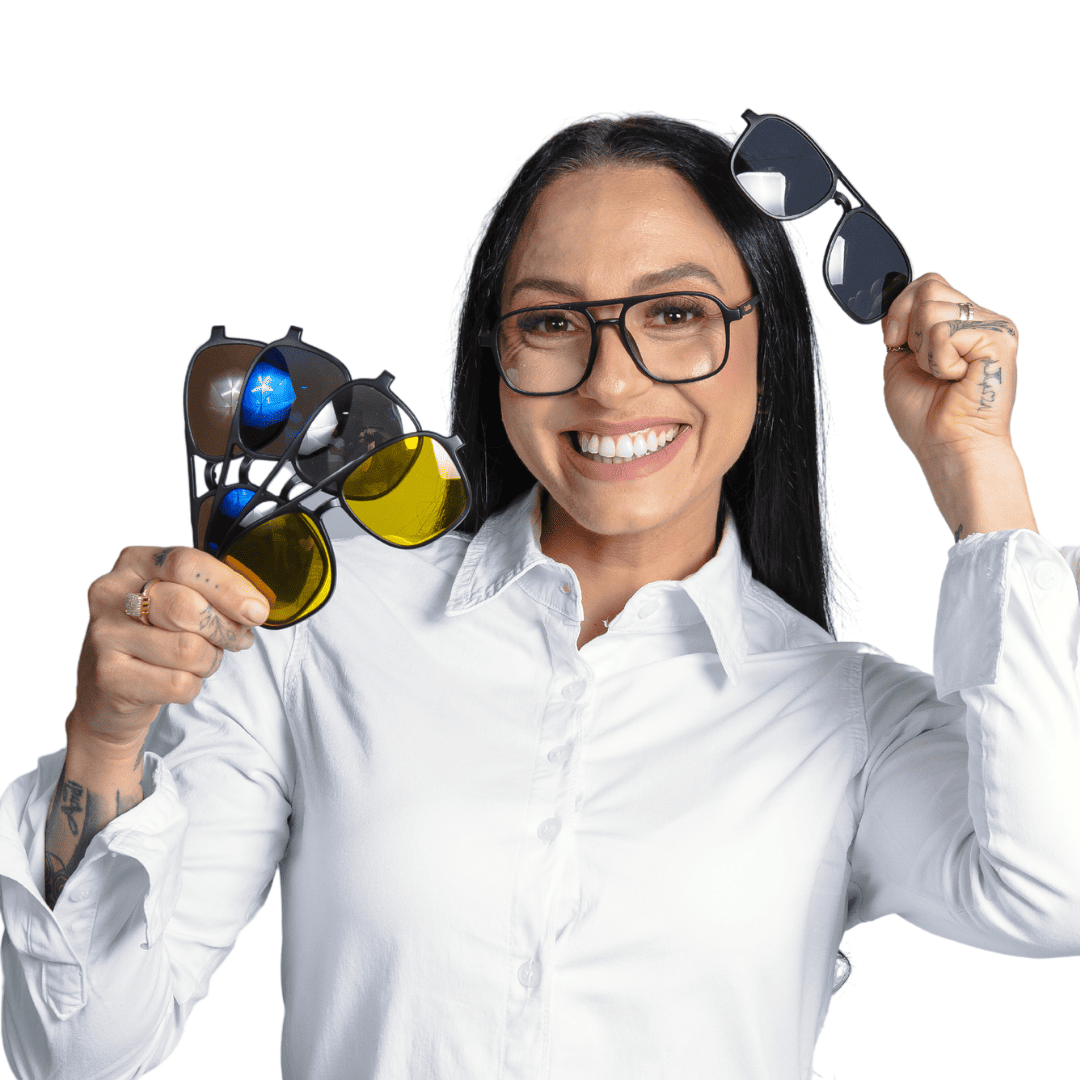 6-in-1 Clip-On Glasses Multi Lenses + Free Case
