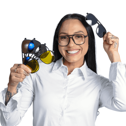 6-in-1 Clip-On Glasses Multi Lenses + Free Case