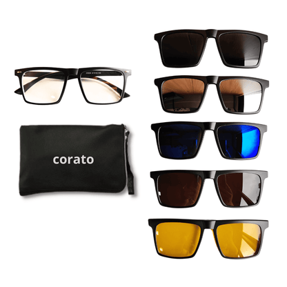 6-in-1 Clip-On Glasses Multi Lenses + Free Case