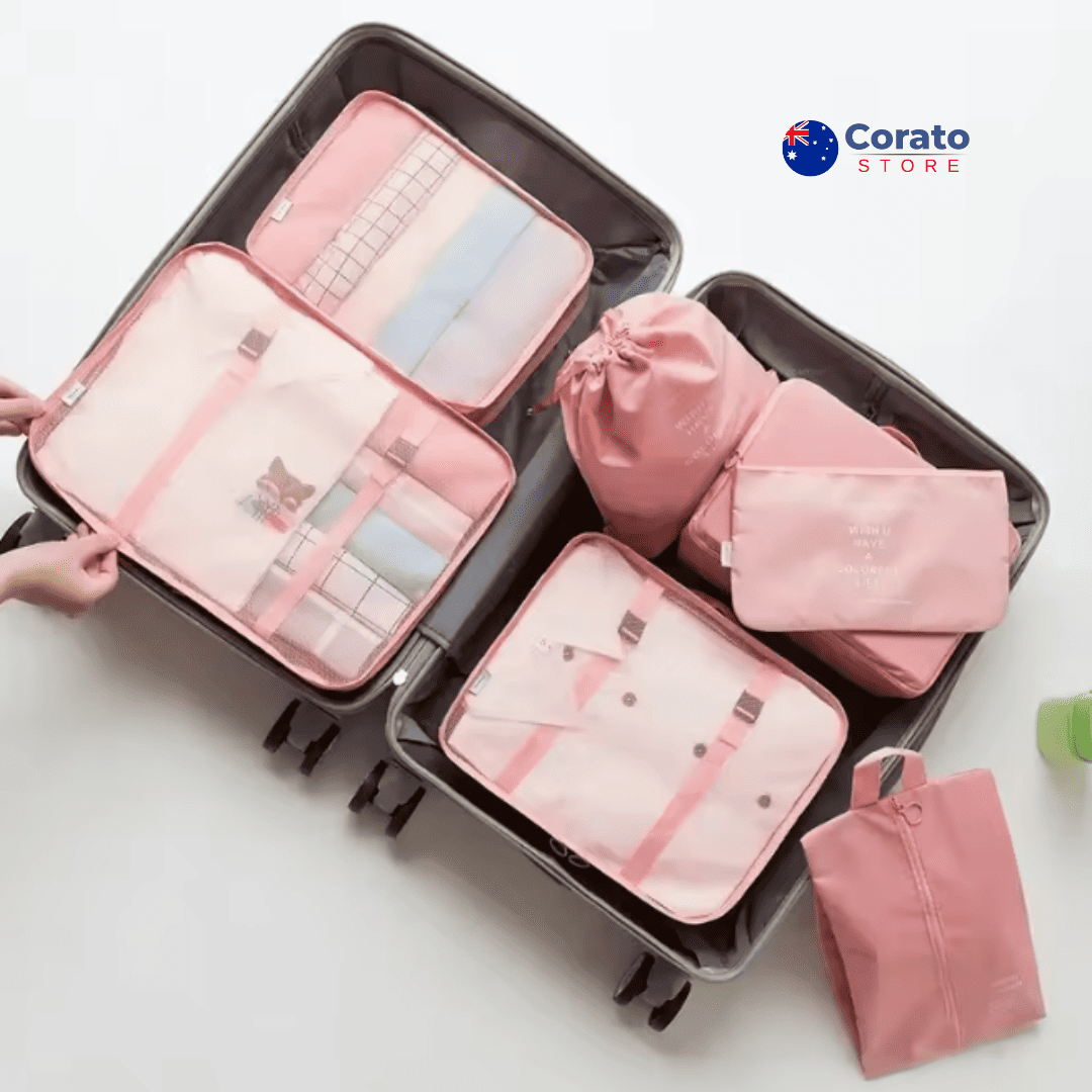 7-Piece Travel Bag Organiser Set + FREE SHIPPING