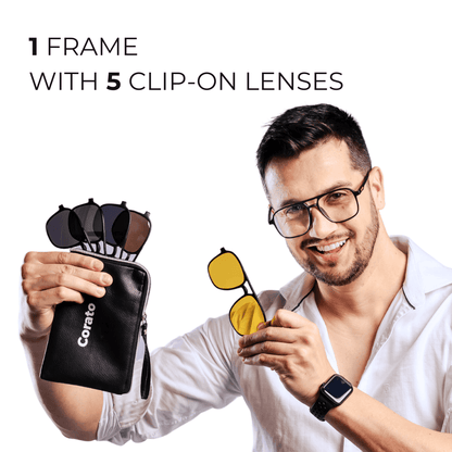 6-in-1 Clip-on Glasses Model Fly + FREE SHIPPING