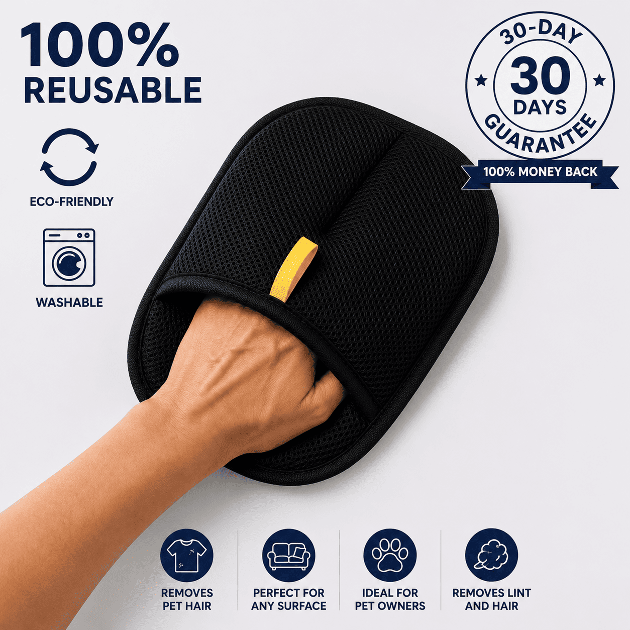 Reusable Pet Hair Removal Glove