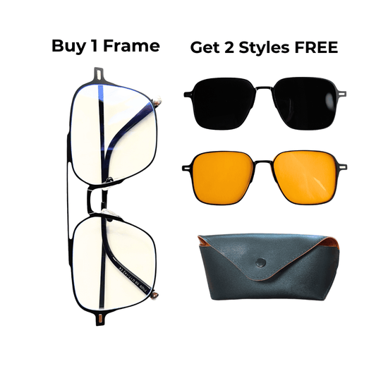 3-in-1 Clip-On Glasses – Multi Lenses