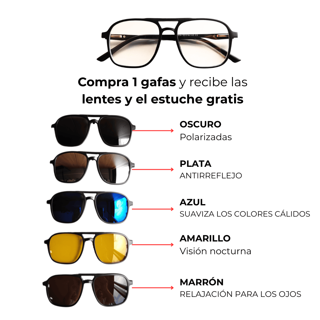 Gafas Multicolores 6 en 1 - COMPRA 1 LLEVA 6
