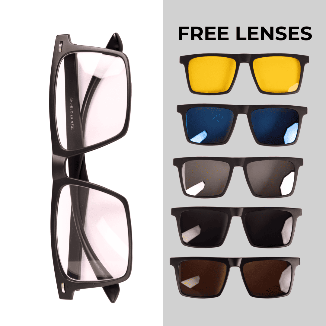 6-in-1 Horizon Glasses - Prescription Compatible + FREE LENSES